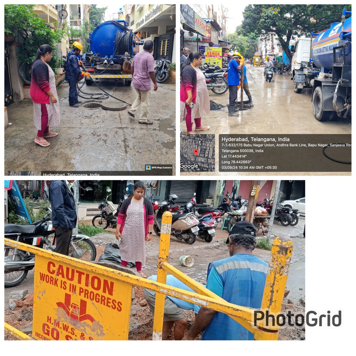 hmwssbmgrsrngr's tweet image. Sir, in view of heavy rains, attended water logging points at leela nagar and gangubai basthi &amp;amp; observed no stagnation. Attended sewerage overflows at EWS and Andhra bank lane - SR Nagar section,  O&amp;amp;MD-VI @HMWSSBOnline @MDHMWSSB @hmwssbcgmomc2 @hmwssbgmom6