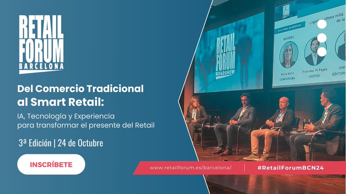 #RetailForumBCN24 is on fire 🔥
En la 3ª edición del evento podrás liderar tu tienda física y online hacia una innovación sin precedentes.
📅 24 de octubre
📍 Hotel Barceló Sants, BCN
🎟️  retailforumbarcelona.ikn.es
#RetailForum #Barcelona #retail