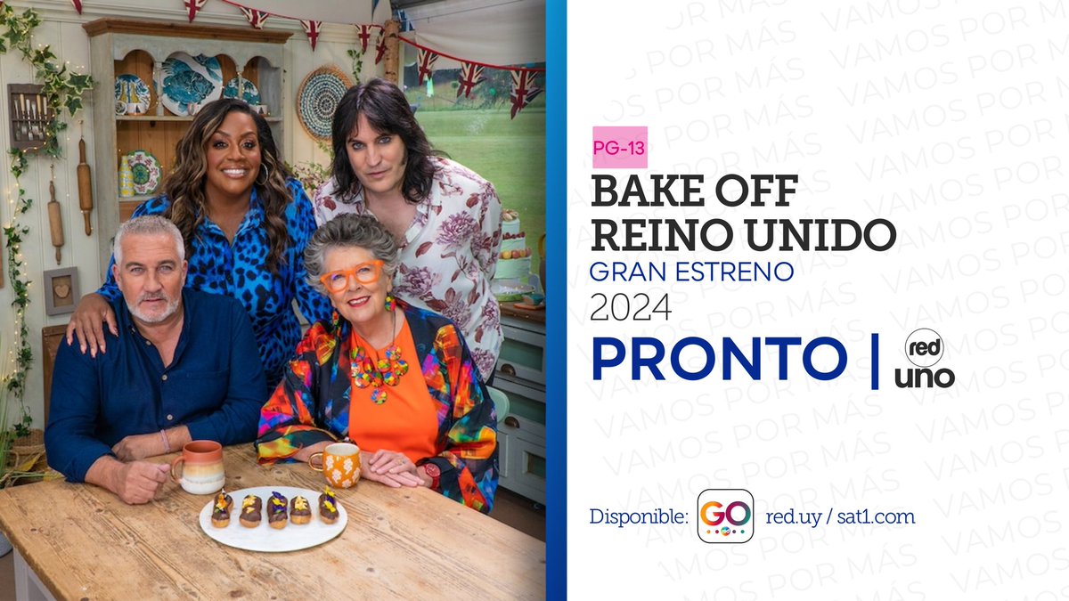 redtv1uy's tweet image. 🧁🍰🎂🥧 A los que hornean les llegan cosas buenas. Bake Off Reino Unido. Próximamente en @redtv1uy, #Sat1 y #RedGO
