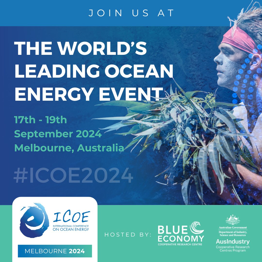 carnegieclean's tweet photo. Just two weeks to go until #ICOE 2024!🌊🌎
For the first time in the southern hemisphere, the International Conference on Ocean Energy is set to take place in Melbourne, Australia.
Registrations are still open, Join us: https://t.co/xRIIkA10WD
#Melbourne
$CCE | $CCE.AX | $CWGYF https://t.co/zUa1tKBsxi