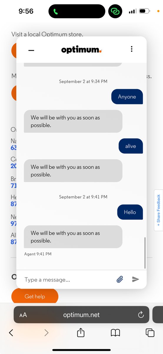 VishalDhar's tweet photo. @_dawnnmariee_ @optimum @OptimumHelp Try Chating with them... https://t.co/wBQWtXlwkv