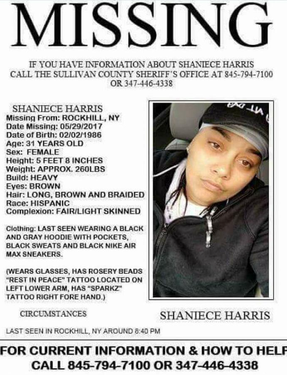 WalkCrime's tweet photo. #MissingPersonsAlert
Authorities in Sullivan County, along with family members, are urgently seeking leads regarding a woman who went missing in 2017.
Shaniece Harris was last spotted in Rock Hill, NY, on May 29, 2017, and since then, there has been no word from her. Her vehicle was located two days later in the town of Thompson.
On the evening of May 29, 2017, Shaniece left her home around 8:20 pm to visit a friend. Her sister remembers speaking with her less than an hour before she departed. Shaniece made a Facetime call to her girlfriend shortly before midnight while at her friend's residence. However, her friend mentioned that Shaniece left their home with an unfamiliar individual.
By 9:30 am the following day, Shaniece had not returned, prompting her girlfriend to contact her sister, Tameka. Additionally, Shaniece did not call her mother, who was en route to Florida—a significant concern, as she typically checked in with her mother after flights.
Tameka rushed to the Monticello Police Department to report her sister missing, but was informed that she needed to wait 24 hours to file a report. After complying, she returned the next day only to receive inconsistent information and was questioned about her delay in reporting.
Two days after Shaniece's disappearance, her dark gray four-door Volkswagen Jetta was found on South Woods Drive in the Town of Thompson, NY, just under five miles from where she was last seen. Despite multiple searches in the vicinity of her vehicle, no trace of Shaniece has been discovered. Unfortunately, details surrounding her case remain scarce, leaving many questions unanswered.
Shaniece is described as a biracial woman with brown hair and brown eyes, standing 5’8'' tall and weighing between 260-300 lbs. She wears prescription glasses and has several tattoos.
The FBI has recently raised the reward to $10,000 for information regarding Shaniece’s disappearance. If you have any information, please reach out to the Federal Bureau of Investigation's New York Office at (212) 384-1000 or the Sullivan County Sheriff's Office's Confidential Tip Line at (845) 807-0158.