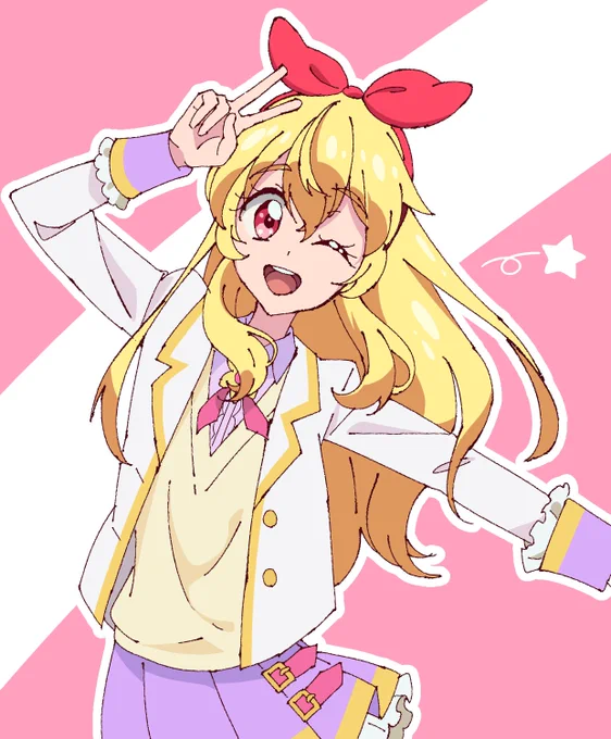 \アイカツの過去絵再掲週間/  他校の制服着てるシリーズ #aikatsu #アイカツ #神崎美月 #夏樹みくる #星宮いちご #音城ノエル