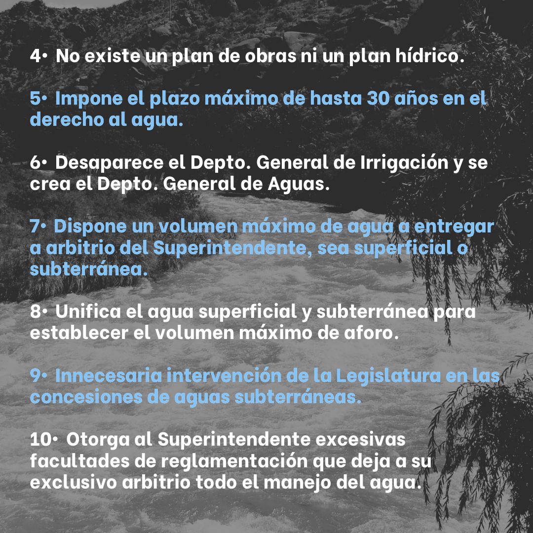 10 RAZONES DE POR QUÉ RECHAZAMOS EL CÓDIGO DE AGUAS PRESENTADO POR EL GOBIERNO DE MENDOZA 💧💦