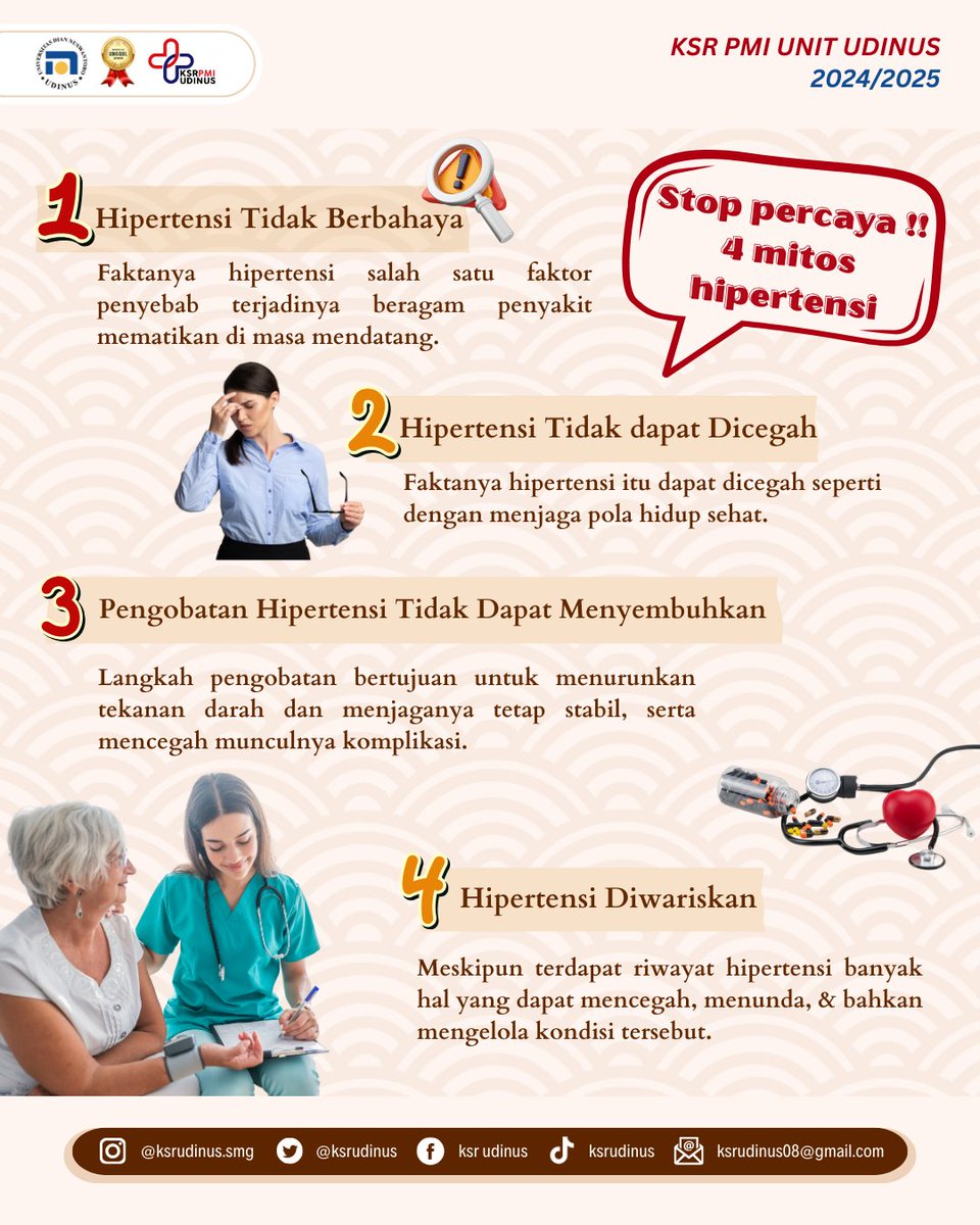KSRUdinus's tweet photo. 𝒔𝒊𝒂𝒎𝒐 𝒕𝒖𝒕𝒕𝒊 𝒇𝒓𝒂𝒕𝒆𝒍𝒍𝒊!

Ksr edu kali ini membahas tentang mitos &amp; fakta hipertensi nih temen-temen. Di masyarakat masih banyak mitos hipertensi yang jika diyakini akan berakibat fatal pada kesehatan loh.

Nah apa aja sih mitos-mitos dan juga fakta nya? 🤔 https://t.co/pfzOT0SC4k