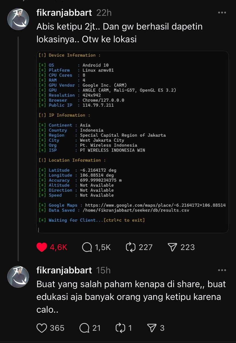 fikranjabbart's tweet photo. Gokil ya malah di hujat https://t.co/6nsE2UIH1y