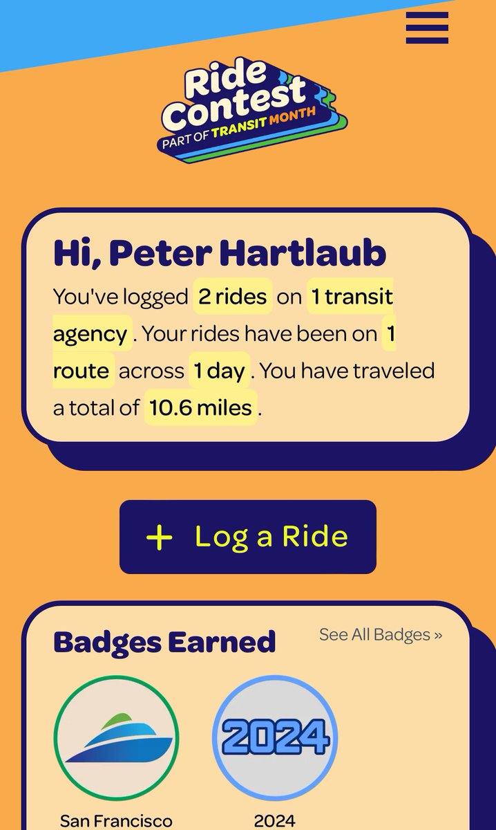 peterhartlaub's tweet image. Let’s do this @seamlessbayarea &amp;amp; @SFTRU! 

In in for #TransitMonth Ride Contest.

Goals: Beat all (elected) politicians in S.F., get in striking distance of @jeffreytumlin &amp;amp; finish with 25% of @renfromberkeley’s final tally.

First stop: @SFBayFerry to @RedsJavaHouse ⬇️

⛴️🚍🚊💯