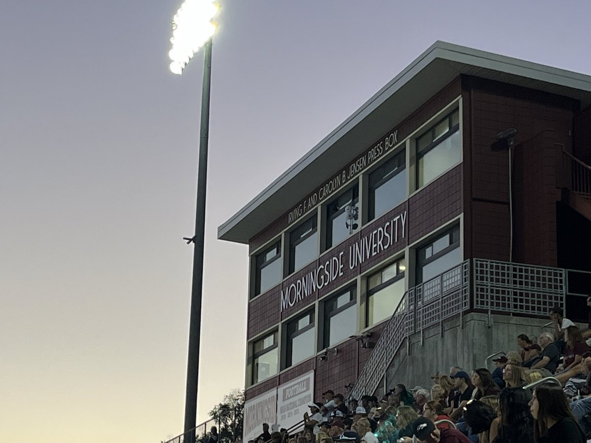 Thanks for a great game day visit!
<a href="/j_schlichte/">Jay Schlichte</a> <a href="/MsideFootball/">Morningside University Football</a>
