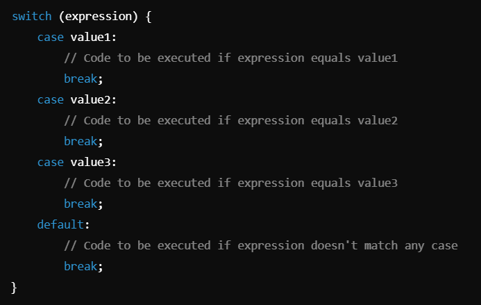 🫡Câu lệnh switch🫡

👉Câu lệnh switch trong PHP là một cấu trúc điều khiển cho phép bạn thực thi các khối mã khác nhau dựa trên giá trị của một biểu thức nhất định. Đây là một giải pháp thay thế cho việc sử dụng nhiều câu lệnh if...else khi xử lý nhiều