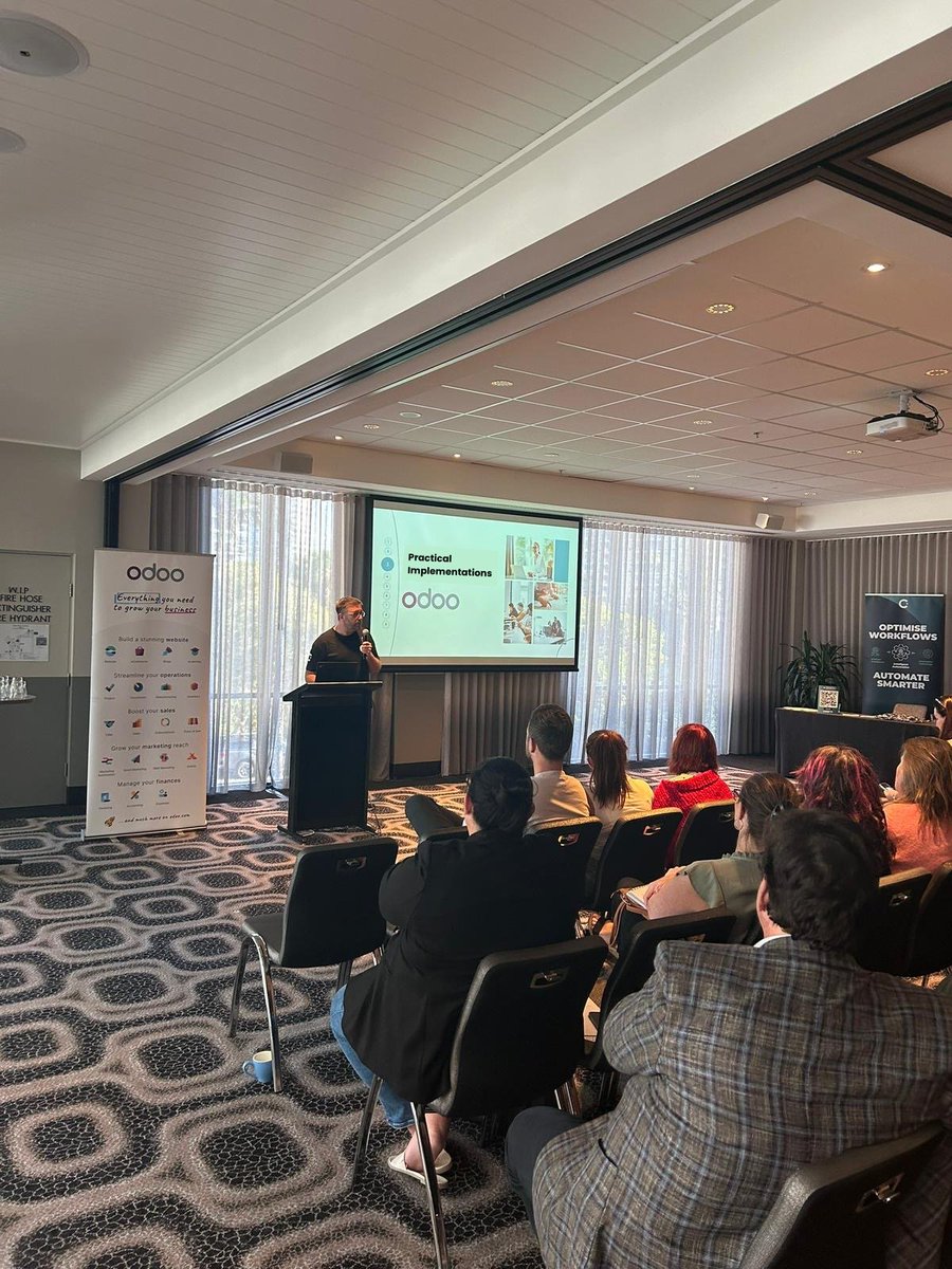 CROFTiPtyLtd's tweet image. 📸 A Few More Snippets from the Odoo Roadshow! 📸

#Odoo #OdooRoadshow #BusinessAutomation #CROFTI #Innovation #BusinessGrowth