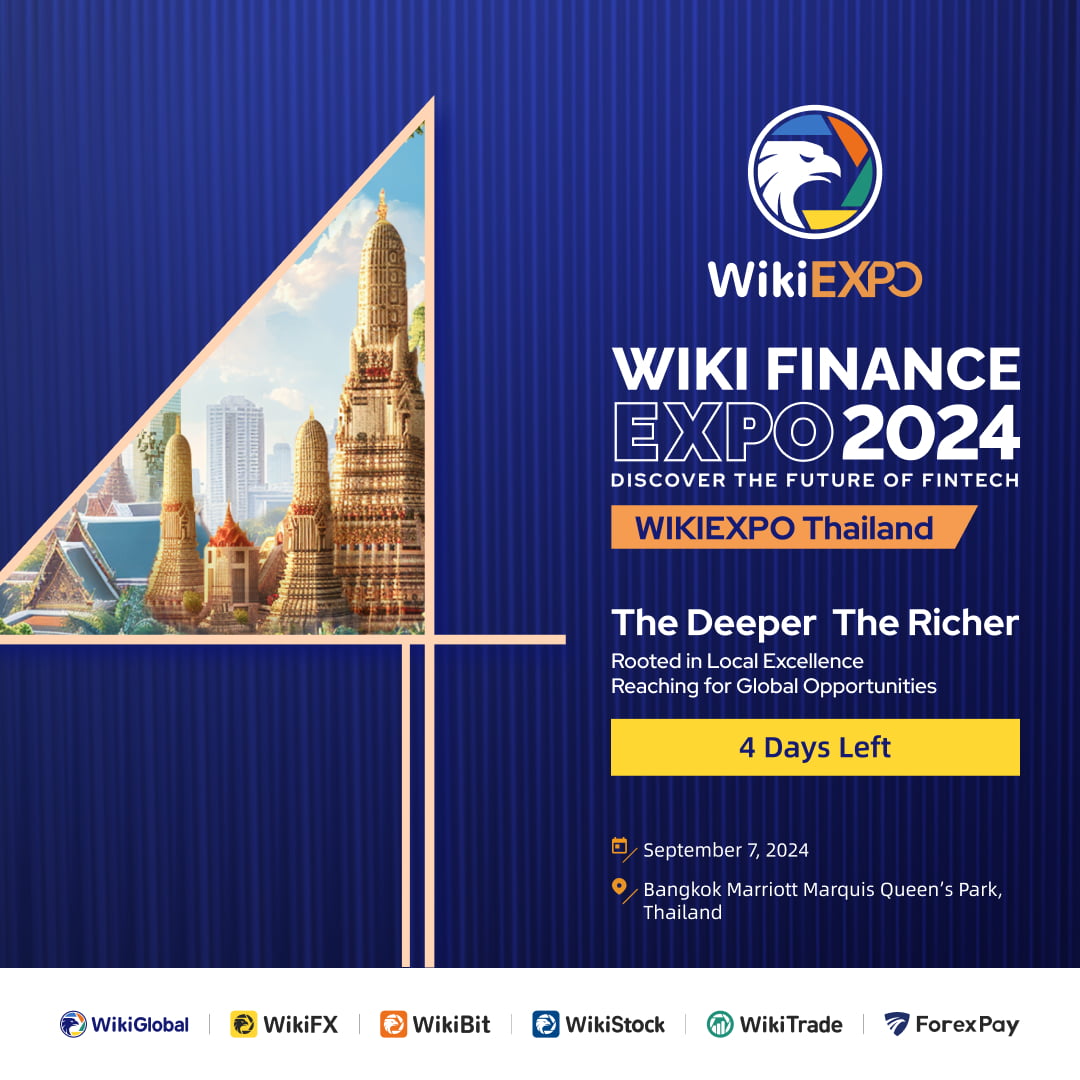 Wikiexpo_global's tweet image. ⏳ 4 Days to Go! WikiEXPO2024 Thailand is just around the corner! 🇹🇭

The deeper you explore, the richer the insights! 🌟
Rooted in local markets, with a vision for global opportunities. 🌏

#WikiEXPOThailand2024 #FintechFuture #MeetTheExperts #GlobalOpportunities