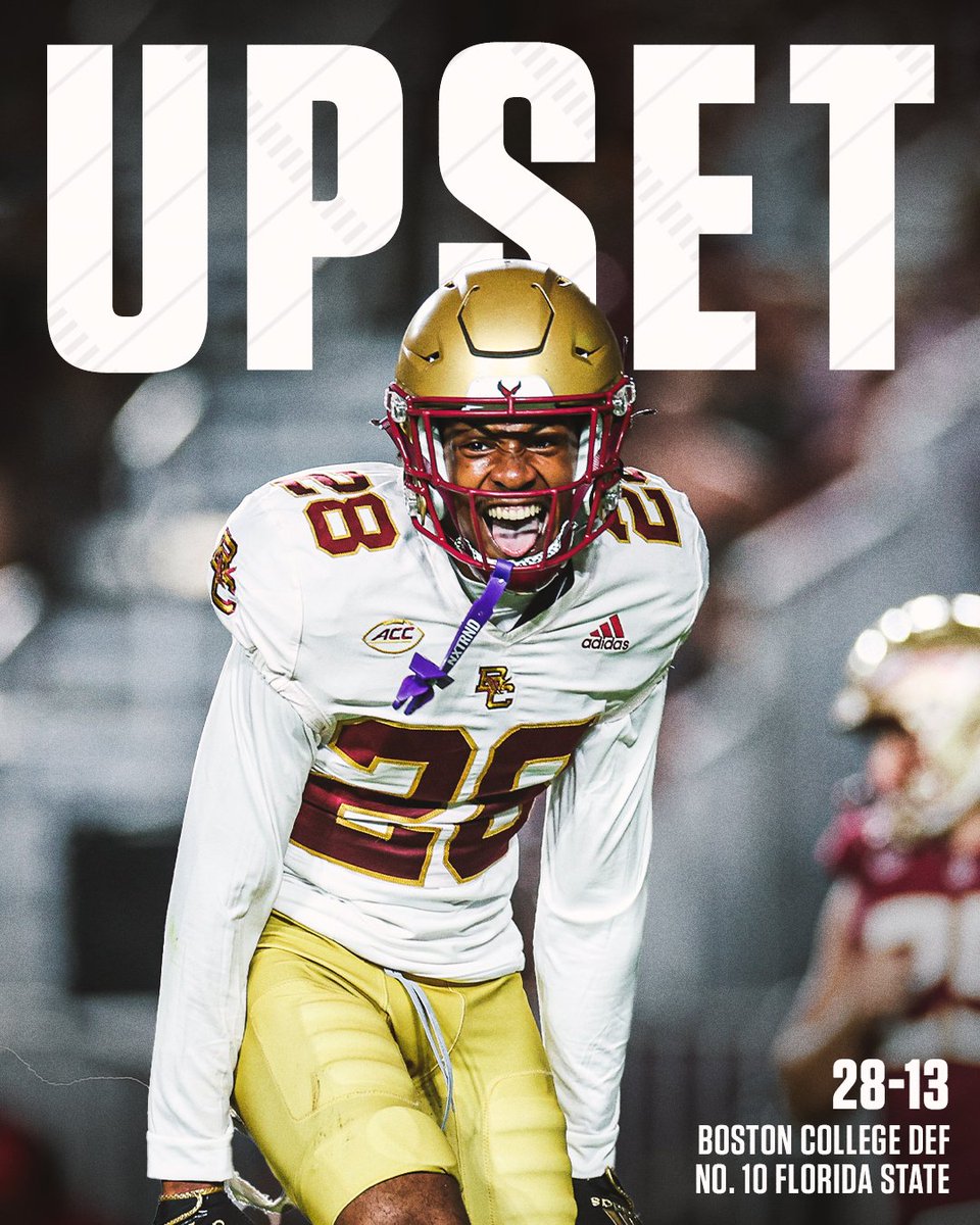 UPSET ALERT 🚨 

BOSTON COLLEGE TAKES DOWN NO. 10 FSU 🗣️
