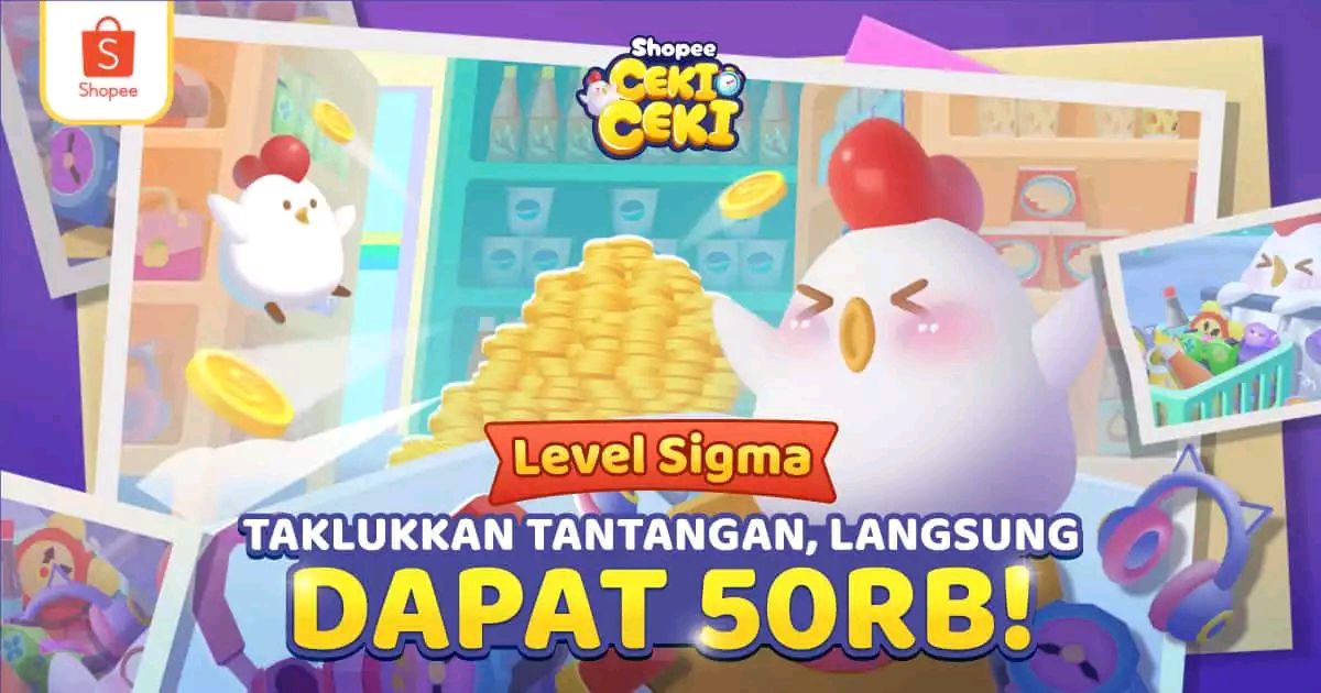 abiloti's tweet photo. Yuk, kebut &amp; rebut hadiah 10RB Koin. Dapatkan langsung koinnya dengan main #ShopeeCekiceki https://t.co/P5u1tmK02K https://t.co/3Z5npIqZLf