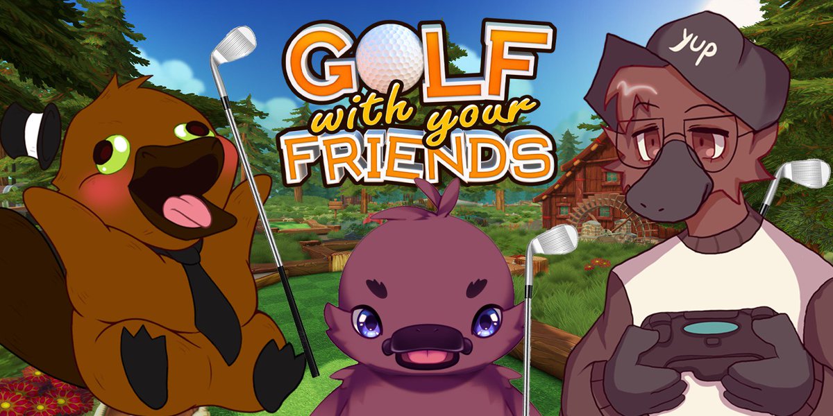 RalphypusVT's tweet image. Still ironing out the schedule but know that this week all the platypus Vtubers -- @ThaGroggyGamer, @FriendlyPVT, and me -- are converging for Golf With Your Friends!