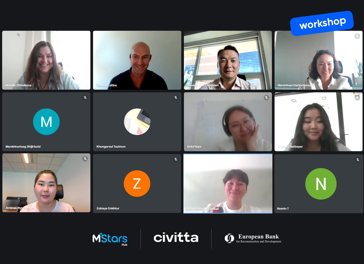 Prospect-Labs-н үүсгэн байгуулагч Patrick Collins ABC for startups about sales approach болон Customer discovery сэдвийн хүрээнд стартапуудтай ажилласан өөрийн туршлагаасаа хуваалцан, асуулт хариулт өрнөсөн workshop боллоо.🚀
EBRD in Mongolia Civitta нартаа баярлалаа.
