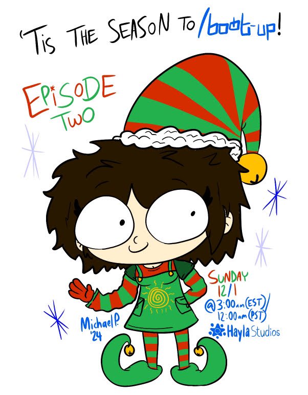 BBToonsOfficial's tweet image. @HaylaStudios’ Boot-Up is BACK this holiday season with the upcoming release of episode 2 — “Powering Up!”
Our founder @MPack2002 helped out with the boarding and animating for it (it’s his first episode, mind you)!
Stay tuned Sunday, December 1st at 3am EST/12am PST for ep. 2!