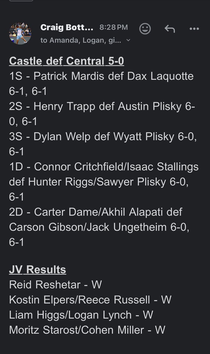 alcritchfield's tweet photo. Connor’s tennis results from last week. https://t.co/dJJbwvUvg5