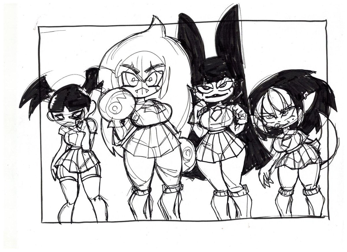 ARON_WAVE's tweet image. Galsgang✨
#sketchstreamer  #traditionalart