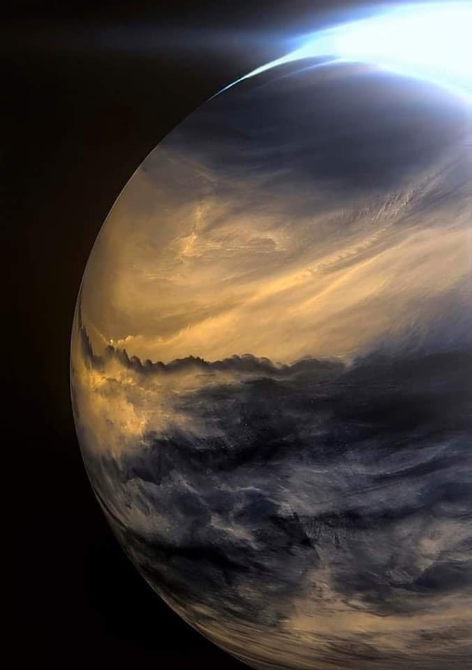 InformaCosmos's tweet photo. Esta es probablemente la imagen más clara jamás tomada de Venus.

Fue tomada por una cámara infrarroja a bordo del orbitador climático japonés de Venus, Akatsuki. https://t.co/F9XnvgMZbs