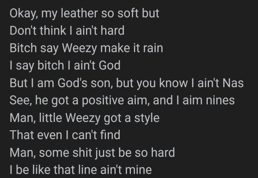 officialjsinga's tweet photo. This has to be one of the coldest Lil Wayne openings to a song in my opinion. https://t.co/K8D9HFfvll
