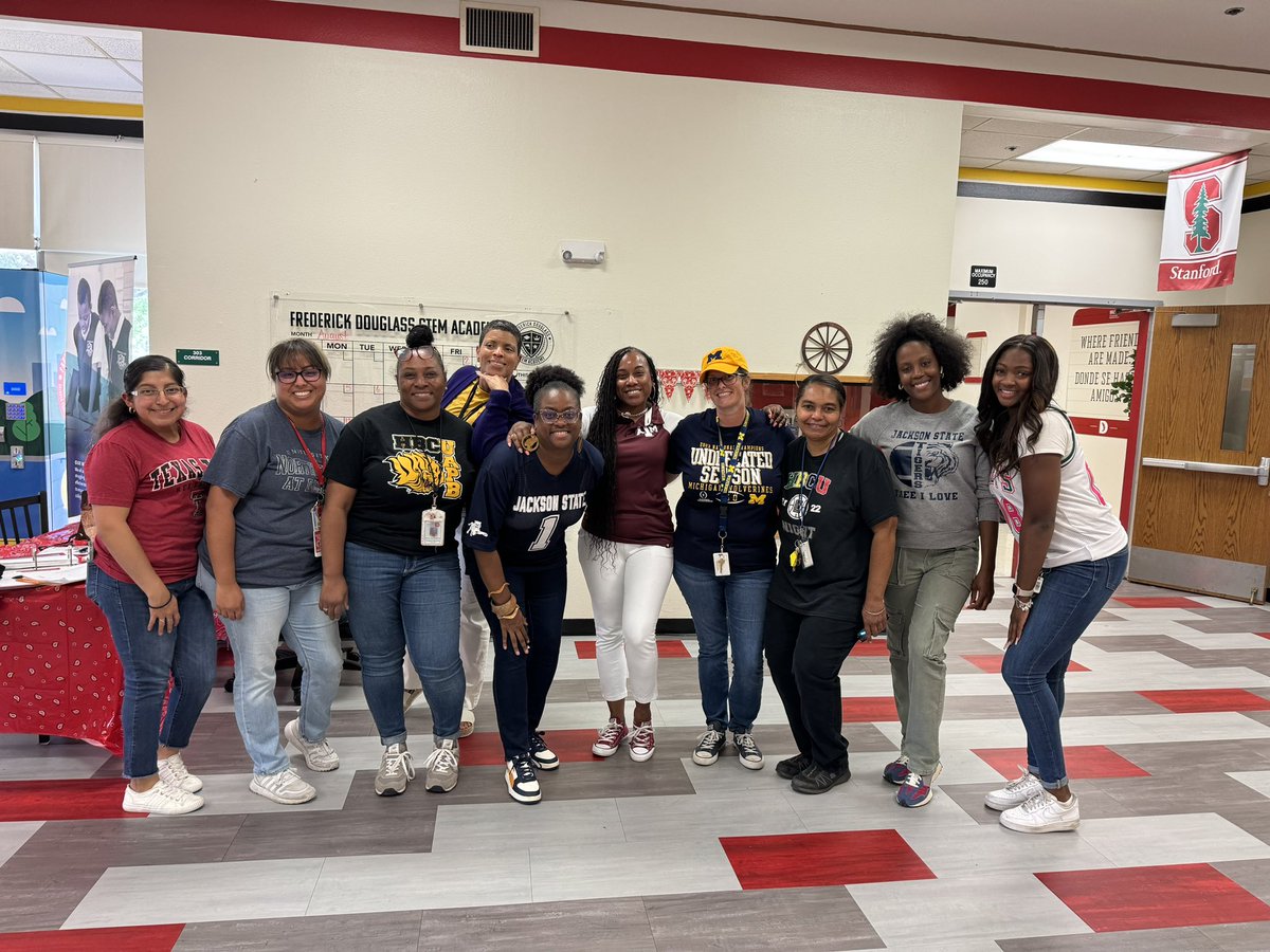 Frederick Douglass STEM Academy -ACE (@douglassstem) on Twitter photo Douglass staff represented for College Colors Day! 🎓<a href="/CounselingDISD/">Dallas ISD Counseling Services</a> #collegecolorsday Douglass staff represented for College Colors Day! 🎓<a href="/CounselingDISD/">Dallas ISD Counseling Services</a> #collegecolorsday