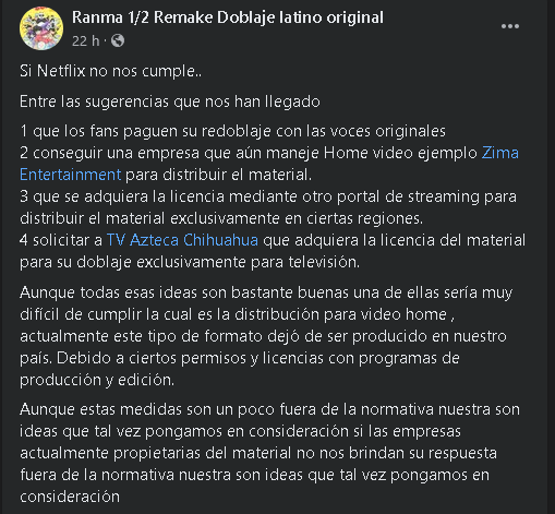 NerdworkYT's tweet photo. "Que los fans paguen el redoblaje" oilo. https://t.co/KKXeRlvO6E