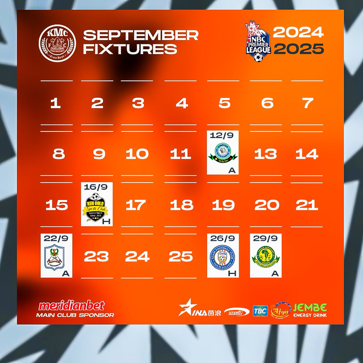 kmcfc_official's tweet photo. #SEPTEMBERFIXTURES #letsgokinoboys
#watotowamjini #wakishua #kinoboys https://t.co/LIsClHel8p