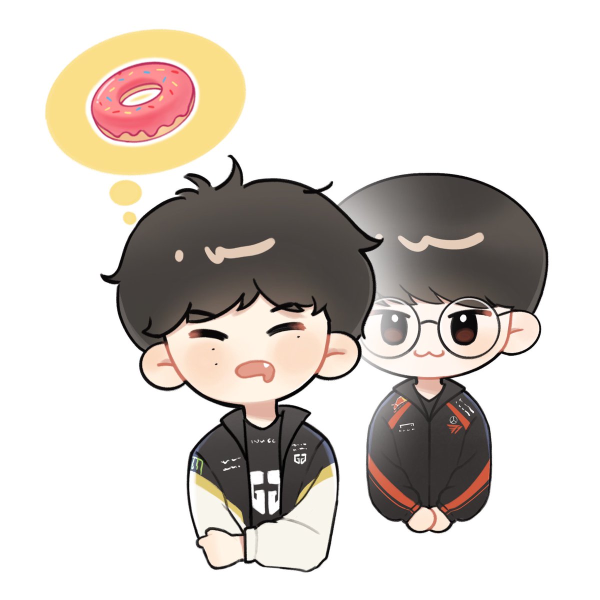 liuuu1001's tweet photo. Two cats on summer media day
#Chovy #Faker https://t.co/woXysTGxti