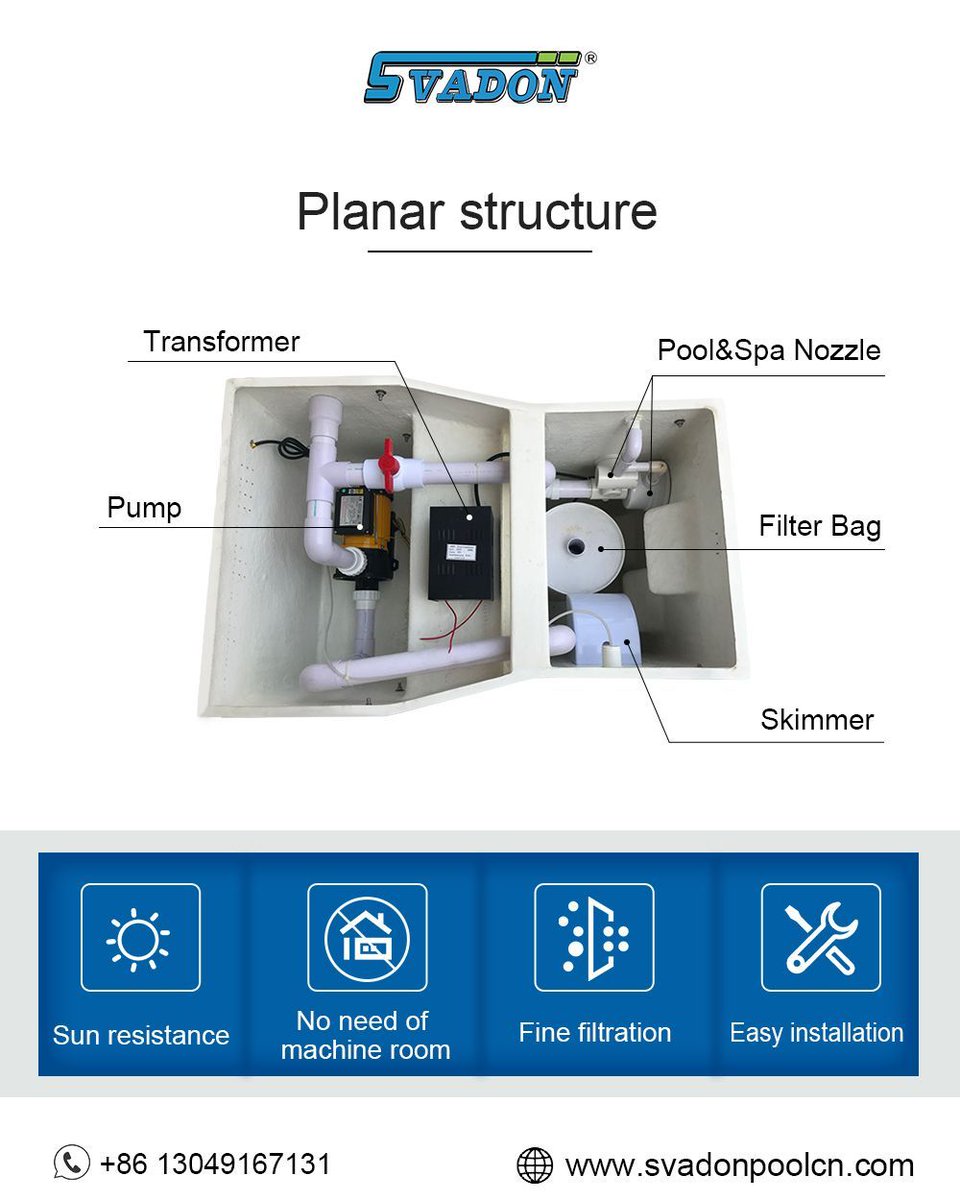 JoeyLeu64188999's tweet image. Svadon Wall-mounted Filter
    The enclosure of wall-mounted filter is made of high quality fiberglass, anti-acid, anti-fading and easy to clean. Fine filtration, high flow rate, excellent performance. 👍 

#poolwaterfilter #piscinafilter #swimmingpoolfilter #wallmountedfilter
