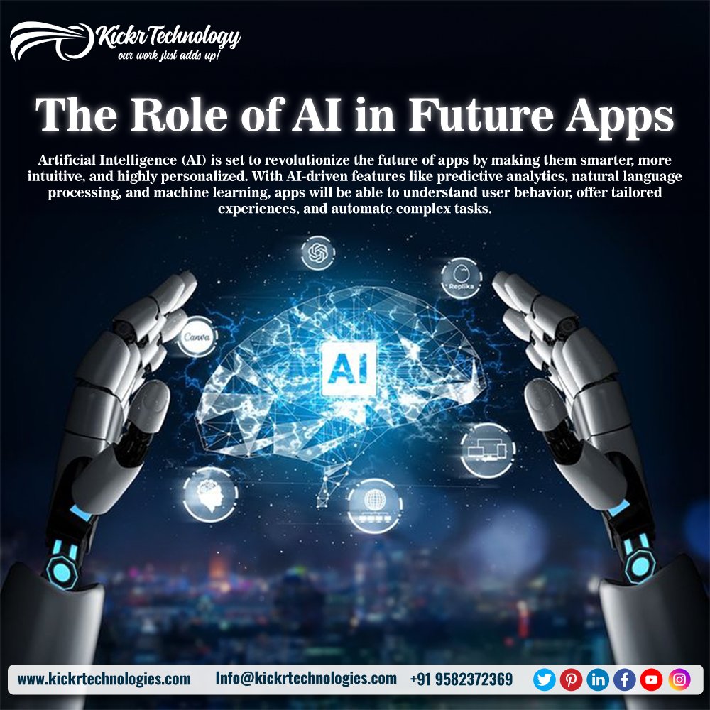 KickrTechnology's tweet image. The Role of AI in Future Apps.
.
.
Visit us at kickrtechnologies.com
.
.
#kickrtechnology #AI #FutureApps #mobileapps #bestitcompany #itservices #languagelearning #technology #appdevelopment #explorepage #viral