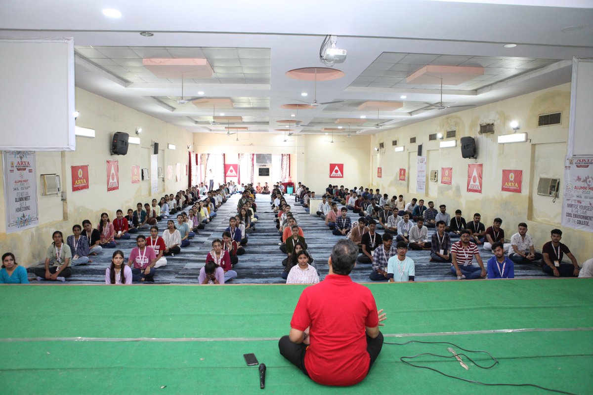 aryacolleges's tweet photo. #AryaCollege, Jaipur organized a rejuvenating #Yoga & #Meditation session on 2nd Sep, 2024 as part of the #InductionProgram2024 for #BTech 1st-year students. The event was well-received, fostering a sense of harmony & positivity as students embarked on their engineering education https://t.co/usIZGeZMIj