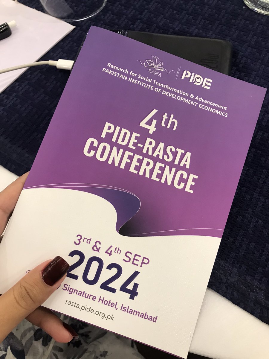 We’re starting the <a href="/RASTA_PIDE/">RASTA PIDE</a> 4th Conference! Get ready for a day full of thought-provoking presentations and fruitful discussions.

<a href="/nadeemhaque/">Nadeem Haque</a> <a href="/FaheemJehangir/">𝔉𝔞𝔥𝔢𝔢𝔪 𝔍𝔢𝔥𝔞𝔫𝔤𝔦𝔯</a> <a href="/Wajhullahfahim/">Wajju_Fahim</a> <a href="/ZulfiqarFahd/">FZ</a> <a href="/ahmad_pide/">Iftikhar Ahmad_PIDE</a> <a href="/ameenahqureshi/">ameena qureshi</a> 
#LocalResearch 
#LocalSolution