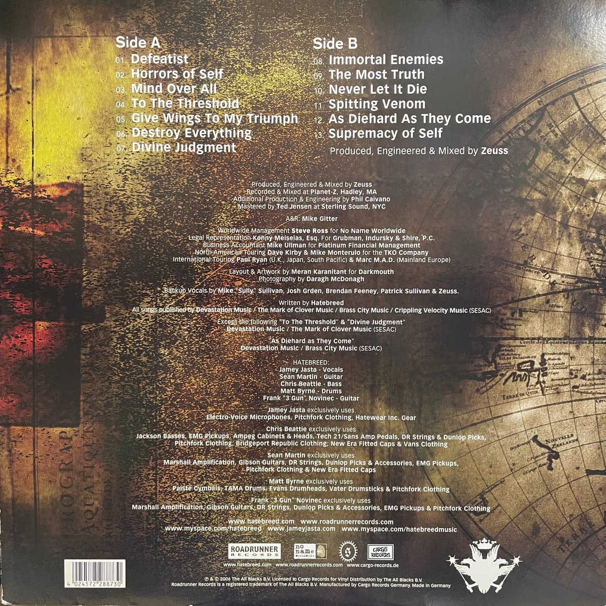 diskunion_dns's tweet image. 【PUNK/HARDCORE】
クロスオーバー/ニュースクール・ハードコアの代表的バンド"HATEBREED"😈🔥
4thアルバム「SUPREMACY」中古レコード入荷しました☺️💚💚

●#HATEBREED/SUPREMACY(RRCAR8054)  

#du名古屋PUNK
#du名古屋HARDCORE