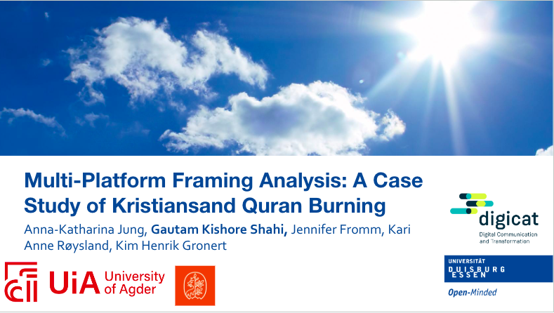 I am presenting our work on cross-platform analysis on Quran Burning <a href="/misdoom/">MISDOOM</a> co-authored with Anna, Jennifer, Kari, and Kim #MISDOOM24 <a href="/rise_sma/">RISE_SMA</a>
