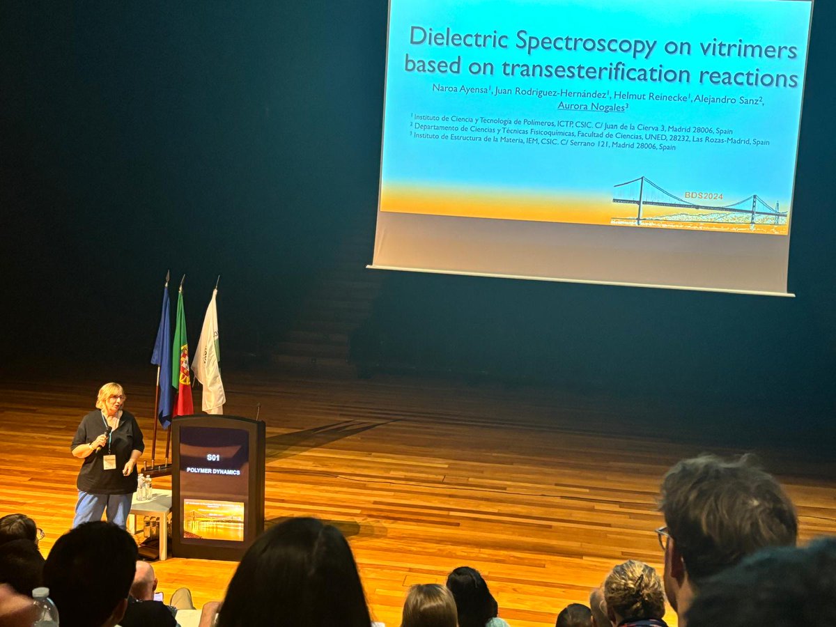 Aurora has presented the work on dielectric relaxation on vitrimers performed  in collaboration with the #FUPOL group of <a href="/ictp_promocion/">ICTP-CSIC</a>