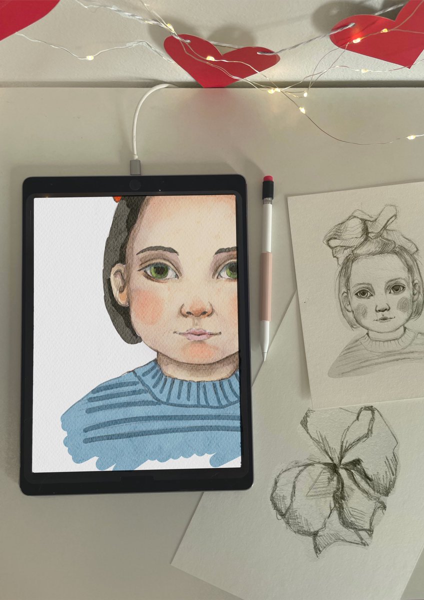 emma_mars_'s tweet photo. Drawing process #draw  #paint #illustraion #art #watercolor #tutorial https://t.co/pqaosKetA7