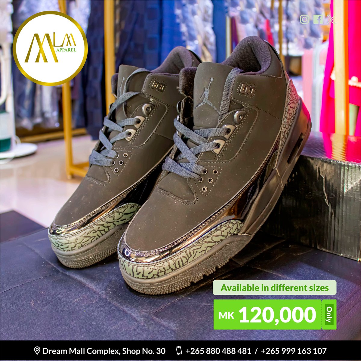 mlmapparelmw's tweet photo. Command attention with every step. Visit us and find your perfect pair.

📍 Dream Mall Complex near Gateway Mall

📱 Call/WhatsApp +265880488481

#MLMApparel #Lilongwe #Malawi #apparel #menshoes #leather #pair #shoes #adidas #jordan #mensfashion https://t.co/N2WfllBXsT