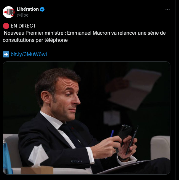 UsulduFutur's tweet image. Résumons la situation: à un gouvernement de gauche surveillé, tempéré par la menace de censure du centre et de la droite, Macron préfère un gouvernement de droite surveillé, menacé et enhardi par la menace de censure de l&apos;extrême droite. Et il va l&apos;imposer.