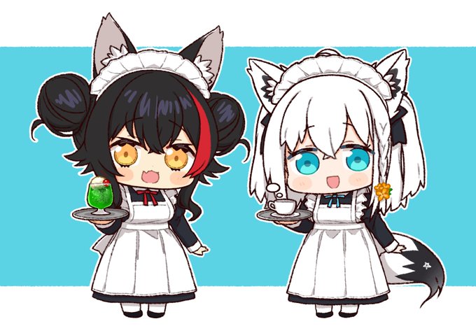 🥤🐺☕️🦊
#絵フブキ
#みおーん絵 