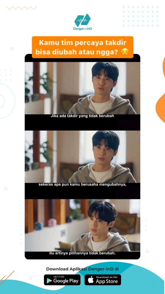 denger_ind's tweet image. Kamu percaya takdir bisa diubah atau ngga???☺️ #DengerinD #SafeSpace #AdultingJourney #GrowingUp  #mentalhealth #fyp