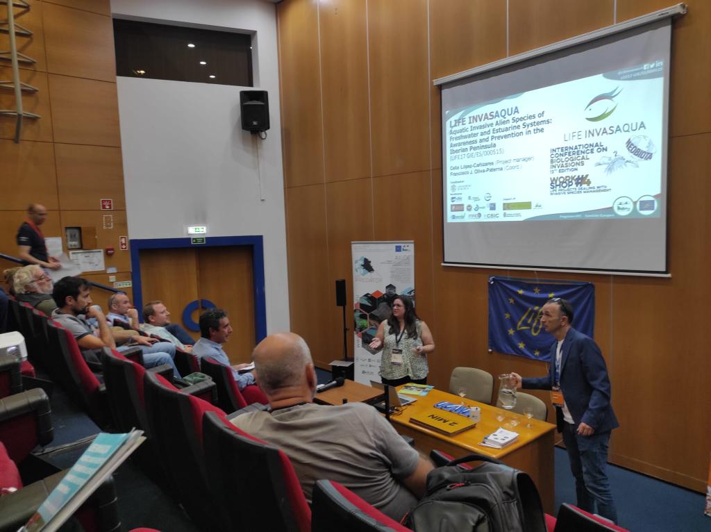 LifeInvasaqua's tweet photo. Sharing the main key success aspects and challenges of the @LifeInvasaqua project at the @Neobiota2024 #workshop4 on @LIFEprogramme projects dealing with invasive alien species. Thank you all! https://t.co/JAqPkim7GU