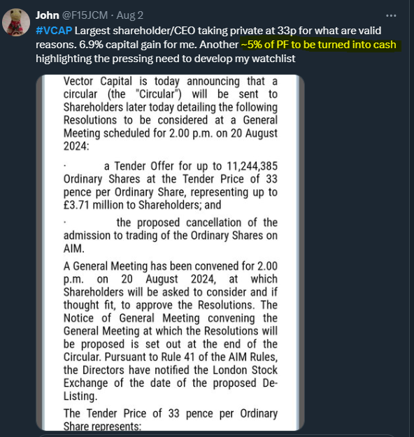F15JCM's tweet photo. I'm about to see a significant inflow. A dip wouldn't be unwelcome #VCAP #HL #RMII (#GACA & #GACB won't be far behind I suspect) https://t.co/EpEefb2u2t