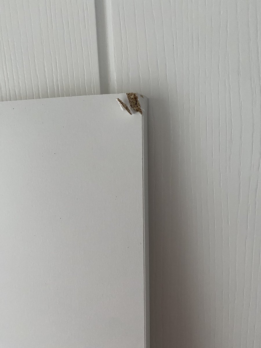 Katiekipper's tweet photo. @ArgosHelpers hi, opened our new wardrobe to find it’s damaged in two places….not too impressed as we need this wardrobe up today. Can we speak to somebody about this please? https://t.co/QDuxN7hyq9