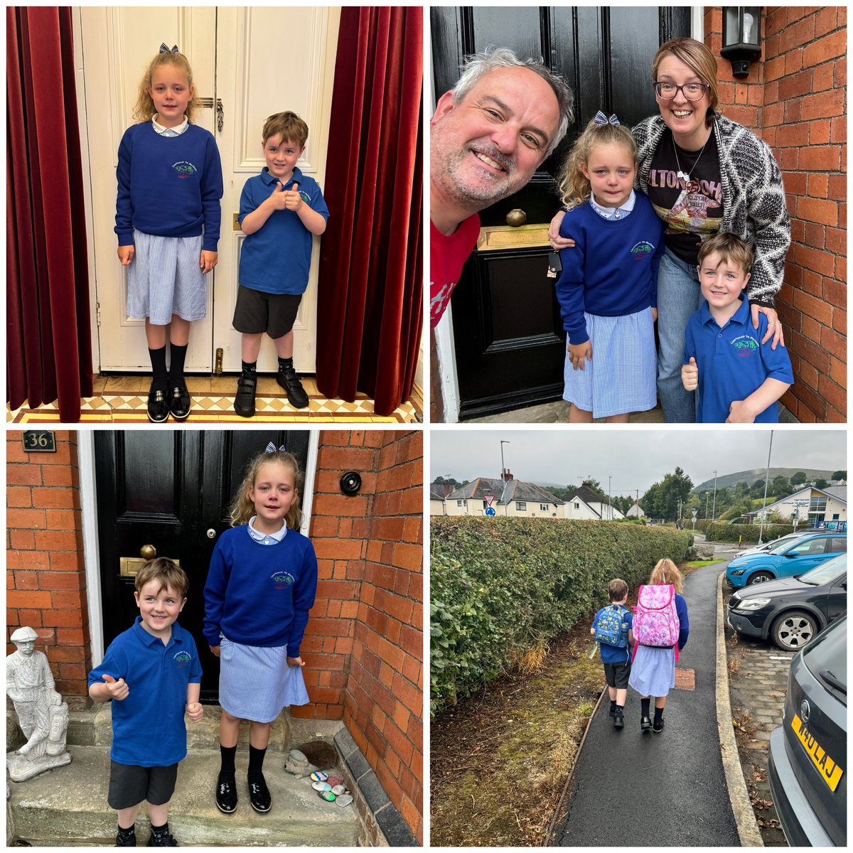 Thank you everyone who supported our campaign to ensure Powys County Council allow Ynyr to receive Welsh medium education, at the same school as his big sister - here he is on his first day in Reception Class 🍏