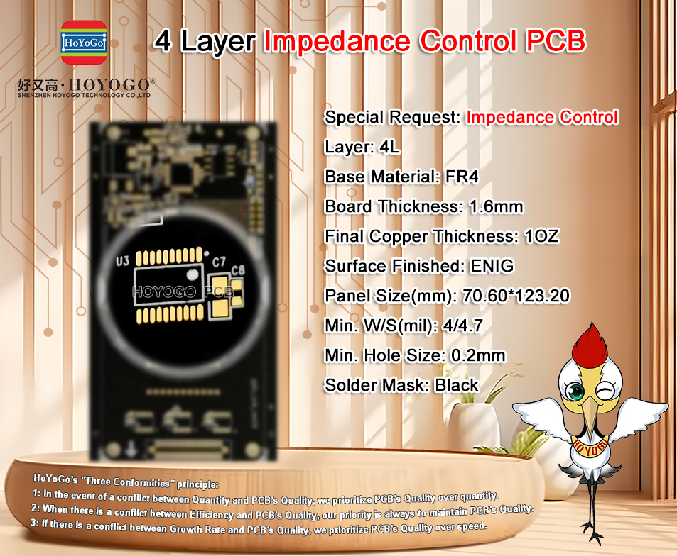 RayHe14's tweet image. #Special Request: #ImpedanceControl

#4Layer #FR4 #1OZ #ENIG #Black
Board Thickness: 1.6mm
Panel Size(mm): 70.60*123.20
Min. W/S(mil): 4/4.7
Min. Hole Size: 0.2mm

HOYOGO Website: hoyogo.com
Alibaba Store: hoyogo.com.cn

#PCBfactory #PCB #PCBA #HoYoGoPCB