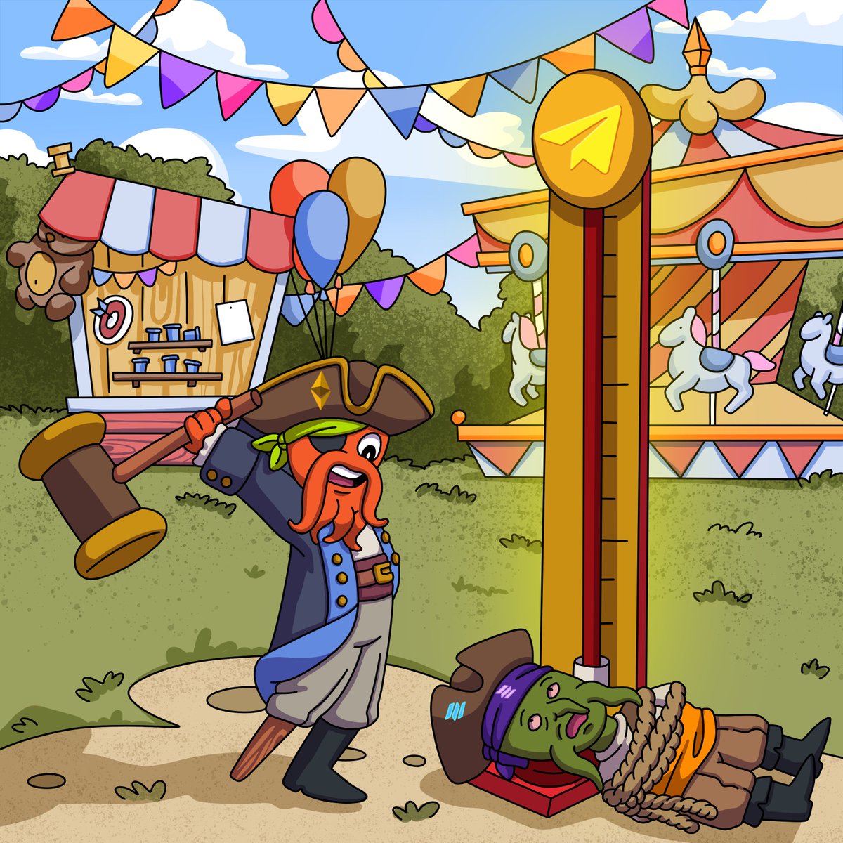 To celebrate our upcoming presale we are giving away $1000 to users in our TG 🏴‍☠️

Join the group and start playing Pirate Royale now: t.me/+pb6SfX8dqvBiY… ⚔️

The top 3 point scorers will win:

🥇 1st place: $500
🥈 2nd place: $300
🥉 3rd place: $200

Leaderboard will be