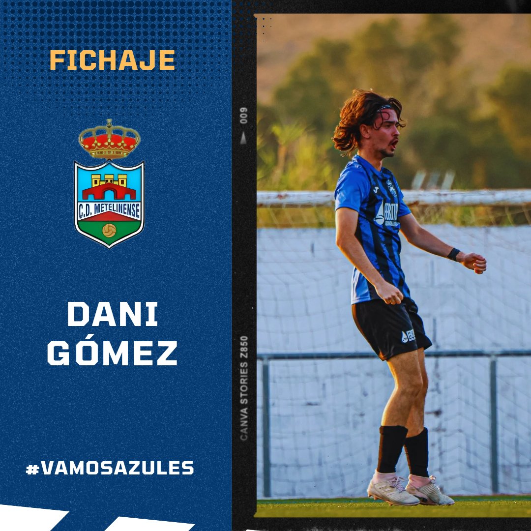 🔵 FICHAJE 🔵 

💥 Se une esta temporada al Metelinense <a href="/DaniGomez26/">DaniGomez</a>

➡️ Lateral que ya se ha estrenado esta pretemporada con nosotros, llegando a marcar gol incluso. Viene a aportar compromiso y solidez defensiva al equipo. 

💙 VAMOS AZULES