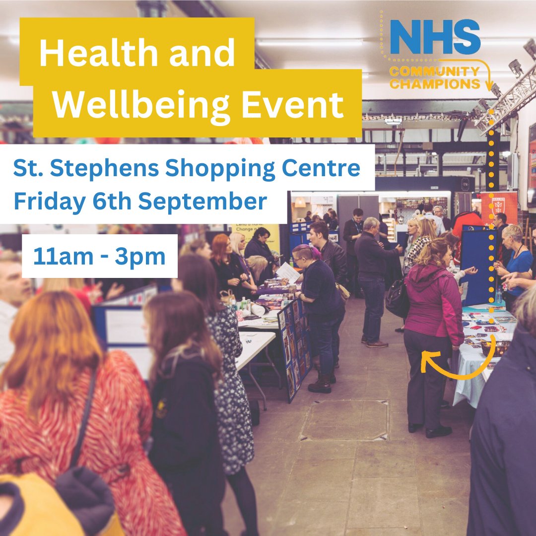 Health and Wellbeing Event - Friday 6th September📷

Come and see what our Community Champions get up to and how we can help each other to improve health and wellbeing across Hull and East Riding.