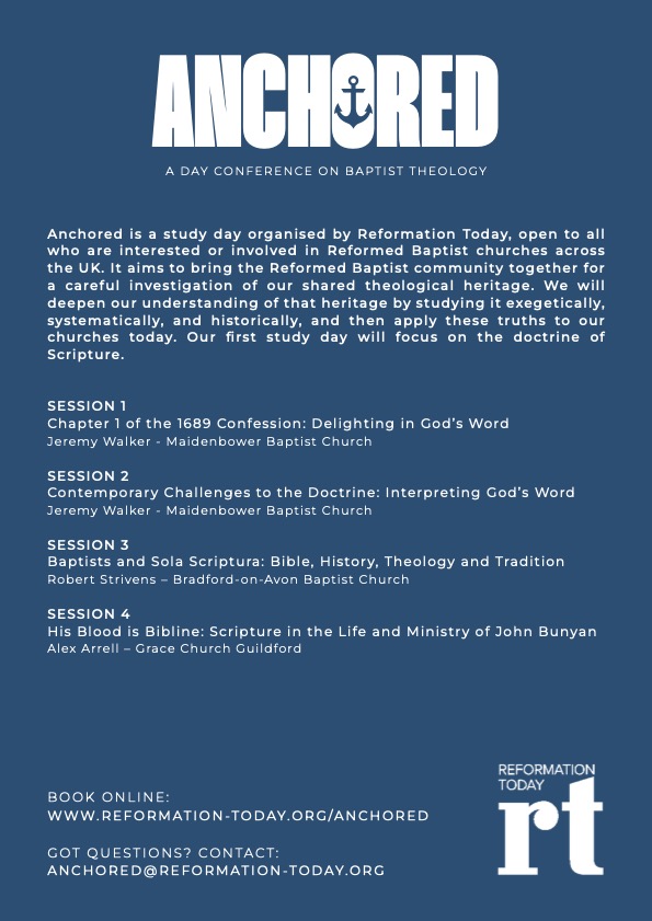 Nearly there. Be there? 

#anchored

reformation-today.org/anchored/