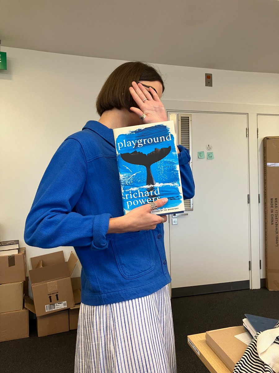 Copies of PLAYGROUND by Richard Powers are in. Book of the autumn. Modelled by <a href="/northnorth_west/">Isabelle</a>